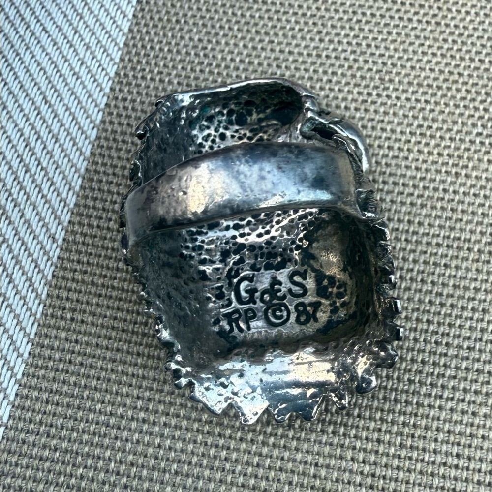 Vintage biker ring “ Born Wild” in stainless steel. - Picture 10 of 10